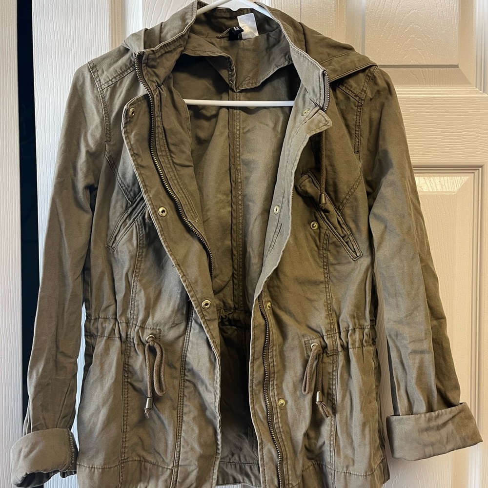 H&M Divided Army Green Hooded Jacket